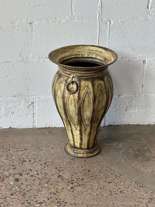 Beige Metal Vase