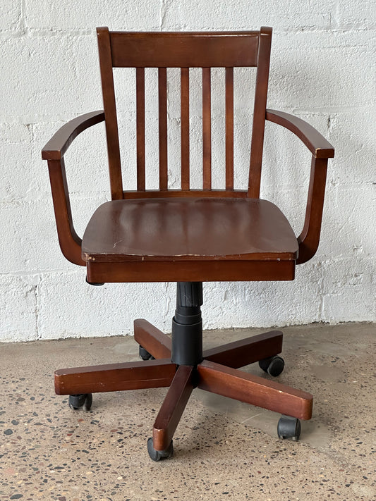Modern Warm Wood Desk Chair