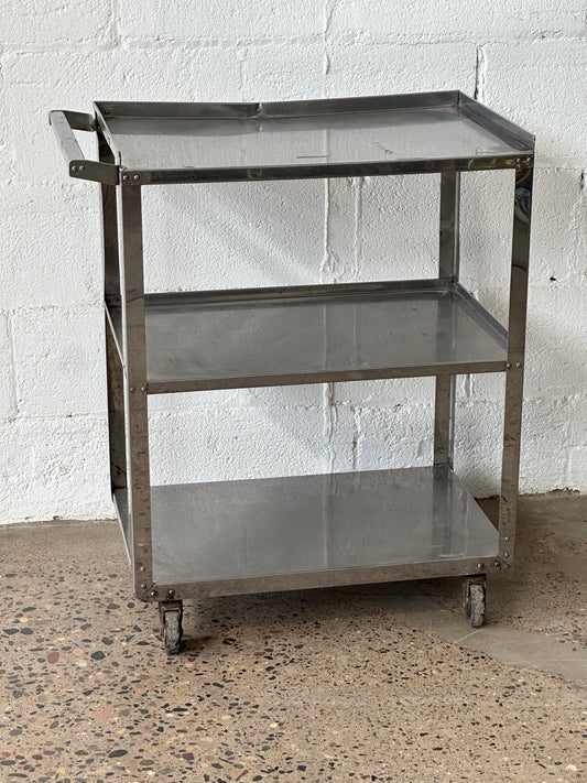 Silver Industrial Cart