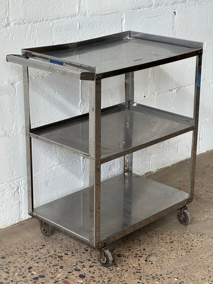 Silver Industrial Cart