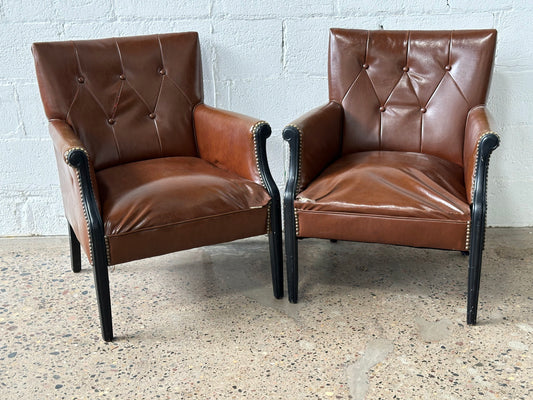 Brown and Brass Hardware Chair