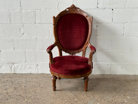 Red Velvet Armchair