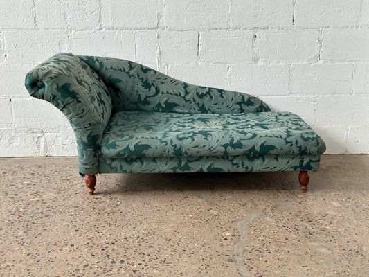 Teal Jacquard Chaise (set)