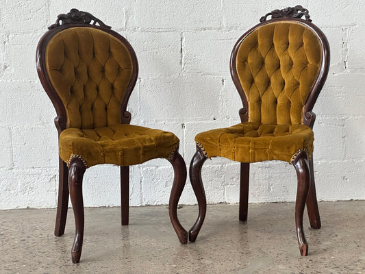 Mustard Velvet Dining Chair