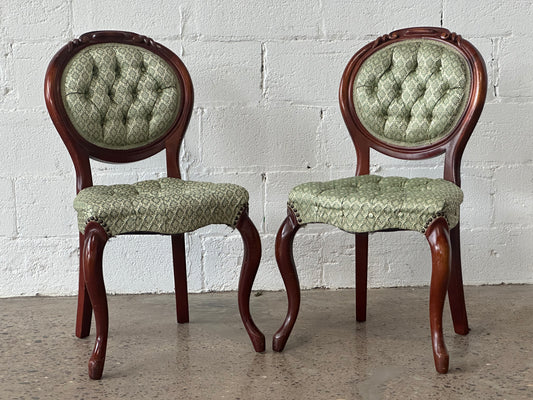 Pale Green Tufted Chair