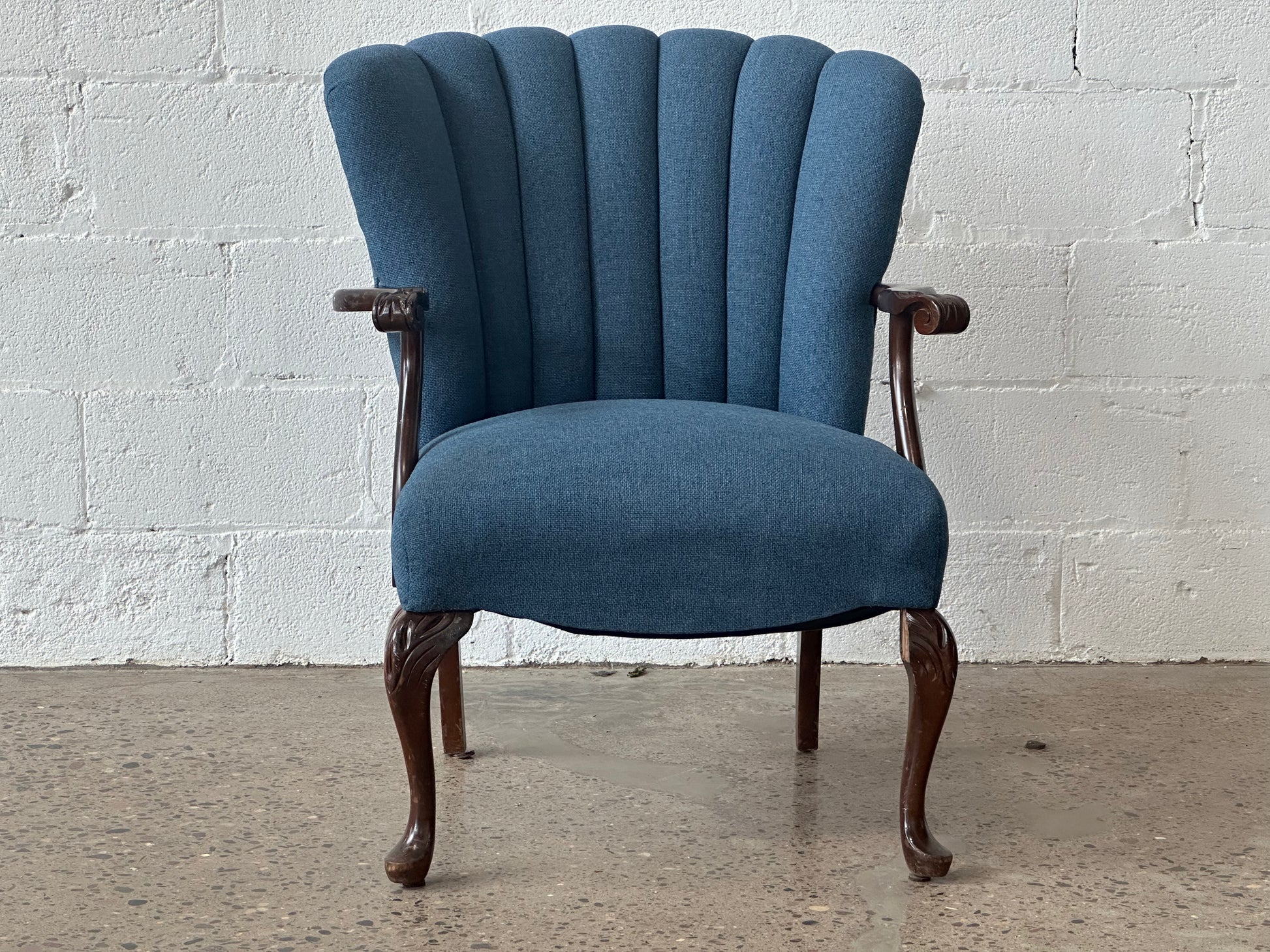 Shell Chair Blue Blue Shell Chair – Next Stage Rental and Market