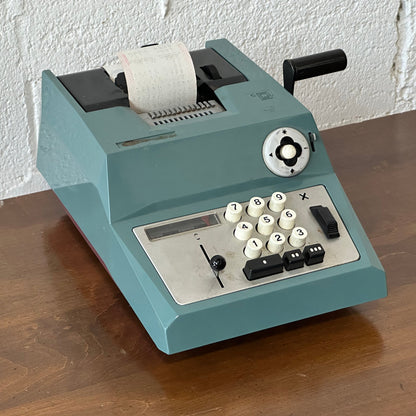 Blue Grey Adding Machine