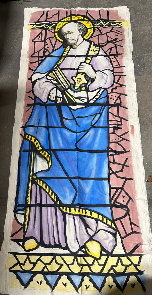 Painted Stained Glass- St. Peter