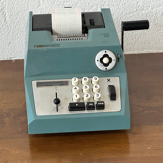 Blue Grey Adding Machine