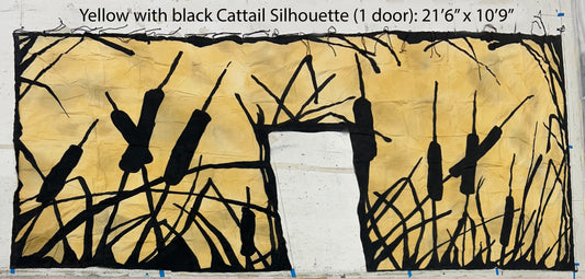 Cattails Silhouette Backdrop with 1 door opening